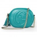 AAA Gucci Soho Original Leather mini Chain Bag 353965 Green VS05272