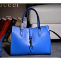 AAA Imitation Gucci Jackie Soft Leather Top Handle Bag 365460 Blue VS01563