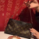 AAA Louis Vuitton Monogram Canvas Pallas Clutch Bag M41638 Black VS00086