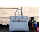 AAAAA Hermes Birkin 35CM 30CM Tote Bag Original Leather HB35O Light Blue VS01162