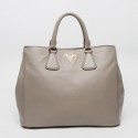 AAAAA Imitation Prada Original Grained Calfskin Leather Tote Bag BN2423 in Grey XZ VS06297