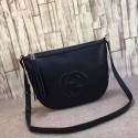 AAAAA Knockoff Gucci Soho Leather Shoulder Bag Black 308361 VS08334