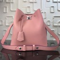 AAAAA Knockoff Louis Vuitton Soft Calfskin Lockme Bucket Pink M54677 VS05413