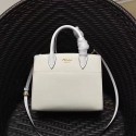 AAAAA Prada Small Bibliotheque Saffiano Leather Bag White 1BA050 VS07372