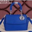 Be Dior Flap Bag Grainy Leather CD0322 Blue VS06716