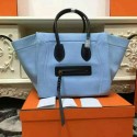 Best Celine Medium Luggage Phantom Handbag In Light Blue Canvas CT169952 VS04264
