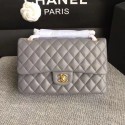 Best Classic Chanel Lambskin Flap Shoulder Bag Grey A01112 VS00884
