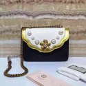 Best Gucci Leather Chain Shoulder Bag Black 432282 VS06885