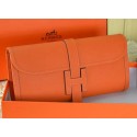 Best Hermes Jige Clutch Bag Calfskin Leather Orange VS05230