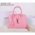 Best Imitation Yves Saint Laurent Medium Cabas Monogram Leather Tubular Top Handle Bag YSL8332 Pink VS00084