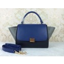 Best Quality Celine Original Leather Trapeze Bag CL8726 Royal&Black&Grey VS05170