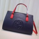 Best Quality Gucci Soho Leather Top Handle Bag Blue 431571 VS02923
