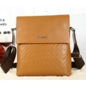 Best Quality Imitation Prada Calfskin Leather Messenger Bag P88081 Wheat VS08586
