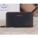 Best Quality Prada Original Leather Clutch P51302 Black VS02252