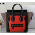 Best Replica Celine Luggage Mini Tote Bag Suede Leather Ci3308 Red&Black&Khaki VS08956