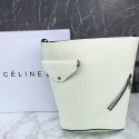 Celine Bucket Biker Shoulder Bag in Natural Calfskin Off-white 177953 VS07710