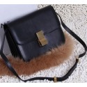 Celine Classic Box Small Flap Bag Calfskin C88007T Black VS07137