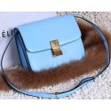 Celine Classic Box Small Flap Bag Calfskin C88007T Skyblue VS05699