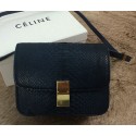 Celine Classic Box Small Flap Bag Genuine Snake C11042 Royal VS09355