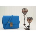 Celine Classic Box Small Flap Bag Original Snake Leather 11042 Blue VS03073
