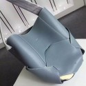 Celine Large Holdall Shoulder Bag In Blue Natural Calfskin 178003 VS03557