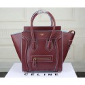 Celine Luggage Micro Boston Bag Original Leather CT33081 Burgundy VS09841