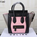 Celine Luggage Micro Boston Bag Original Leather CT33081 Pink&Black&Grey VS09742