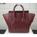 Celine Luggage Mini Bag Smooth Leather Ci3308 Burgundy VS02660