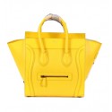 Celine Luggage Mini Boston Tote Bags Calfskin Leather CL3308 Yellow VS02530