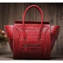 Celine Luggage Mini Tote Bag Croco Leather Ci3308 Red VS04996