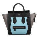 Celine Luggage Mini Tote Bag Original Leather Ci3308 Light Green&Black&Grey VS00047