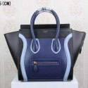 Celine Luggage Mini Tote Bag Original Leather CLY33081L Royal&Black VS04399
