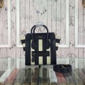Celine Luggage Nano Bag Fabric CTA3309 Black&White VS00237