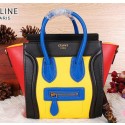 Celine Luggage Nano Bag Ferrari Leather CL3308S Yellow&Black&Red VS07531