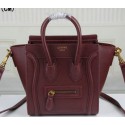 Celine Luggage Nano Bag Original Leather C3308S Burgundy VS08129