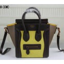 Celine Luggage Nano Bag Original Leather C3308S Lemon&Brown&Khaki VS07840