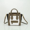 Celine Luggage Nano Bag Original Leather CL88029 White&Black&Khaki VS07525