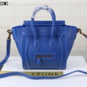 Celine Luggage Nano Tote Bag Original Leather CLY33081S Blue VS00377