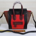 Celine Luggage Nano Tote Bag Original Leather CLY33081S Red VS02934