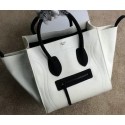 Celine Luggage Phantom Bag FABRIC 99015 White VS04383