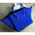 Celine Luggage Phantom Bag Nubuck Leather 99013 Blue VS00366