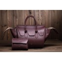 Celine Luggage Phantom Original Calfskin Leather Bags 3052 in Wine Red with a Clutch Bag YD VS03624