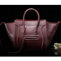 Celine Luggage Phantom Shopper Bags Ferrari Leather CL3341 Maroon VS07223