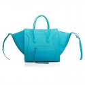 Celine Luggage Phantom Square Tote Bag 3341 in Blue VS09836