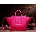 Celine Luggage Phantom Square Tote Bag 3341 in Peach Snake Leather YD VS07564