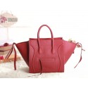 Celine Luggage Phantom Square Tote Bag 3341 in Red VS03077