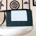 Celine Medium Smooth Calfskin Frame Shoulder Bag Light Blue and Green C130402 VS05937