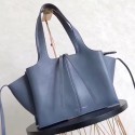 Celine Medium Tri Fold Shoulder Bag in Light Blue Smooth Calfskin 030402 VS08404