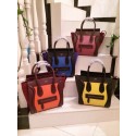 Celine Micro Luggage 308 in Pink with Coffee and Wine Red Original Leather LSS VS06413