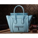 Celine Micro Luggage 3307 in Light Blue Clemence Leather VS02423